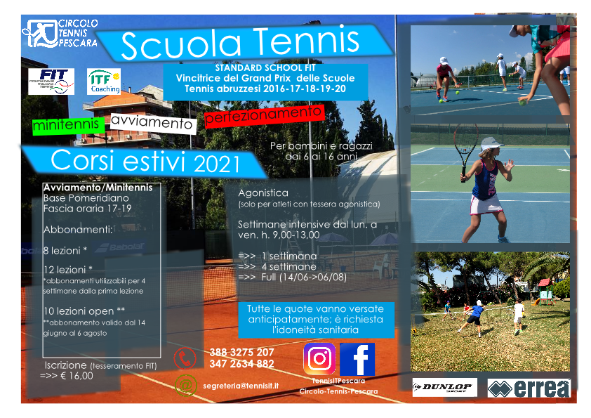 Programma attività estiva 2021